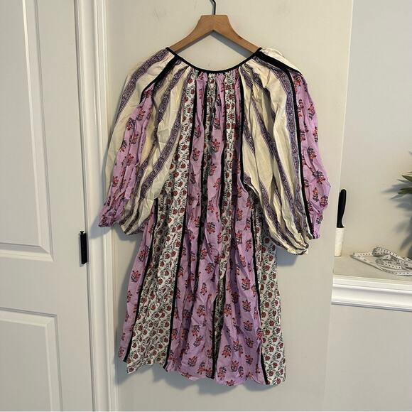 NWT Rhode Purple Floral Long Sleeve Mini Dress XS - Picture 6 of 14